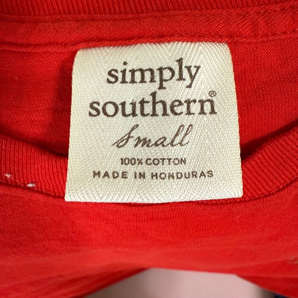 Simply Southern Red Long Sleeve Christmas Nutcracker T Shirt Small 100% Cotton - Picture 6 of 8